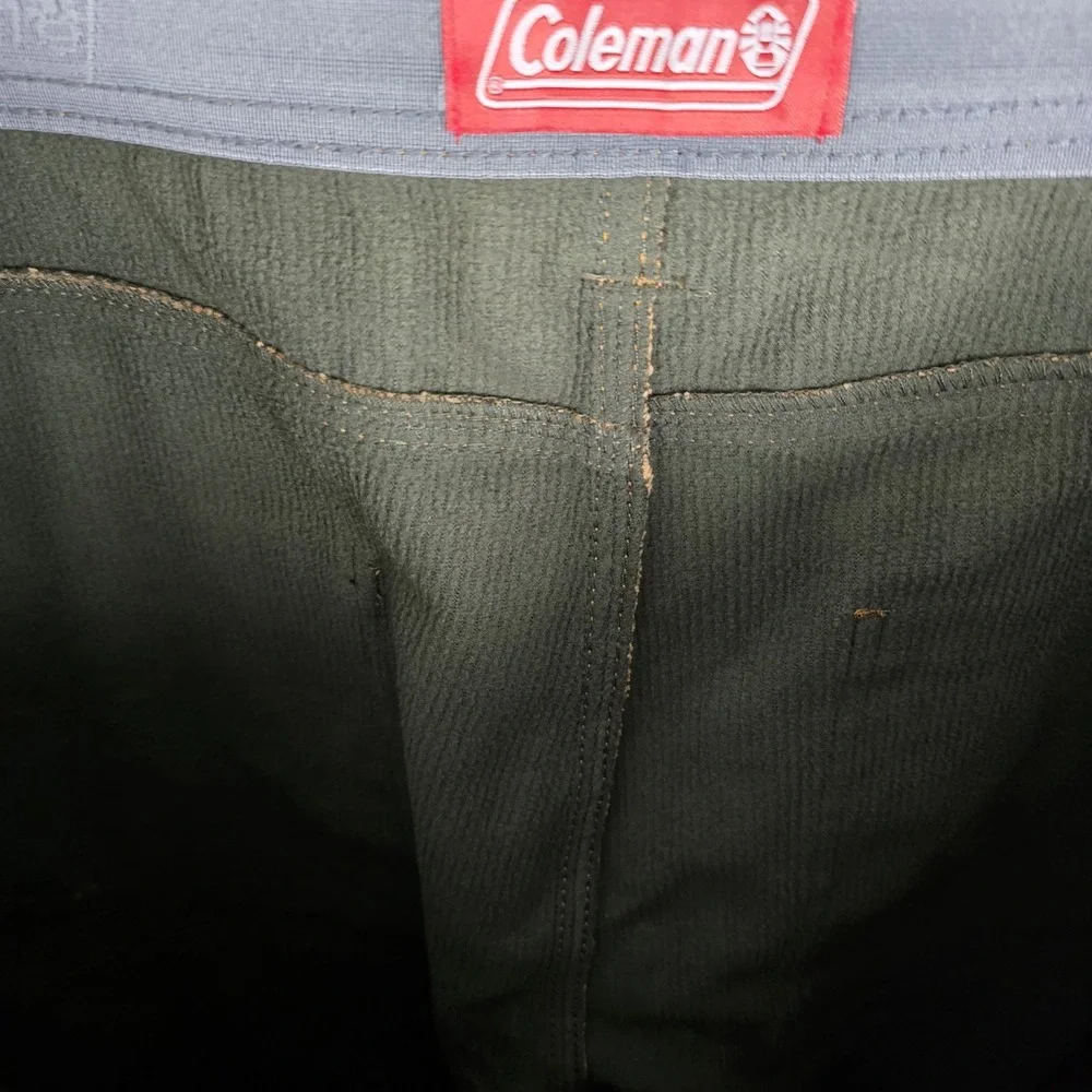Coleman Mens Fleece Lined Canvas Utility Work Pants Tan Brown 40x32 Straight Leg